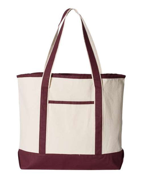 Q-Tees 34.6L Large Canvas Deluxe Tote