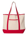 Q-Tees 34.6L Large Canvas Deluxe Tote