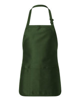 Q-Tees Full-Length Apron with Pouch Pocket