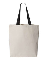 11L Canvas Tote with Contrast-Color Handles