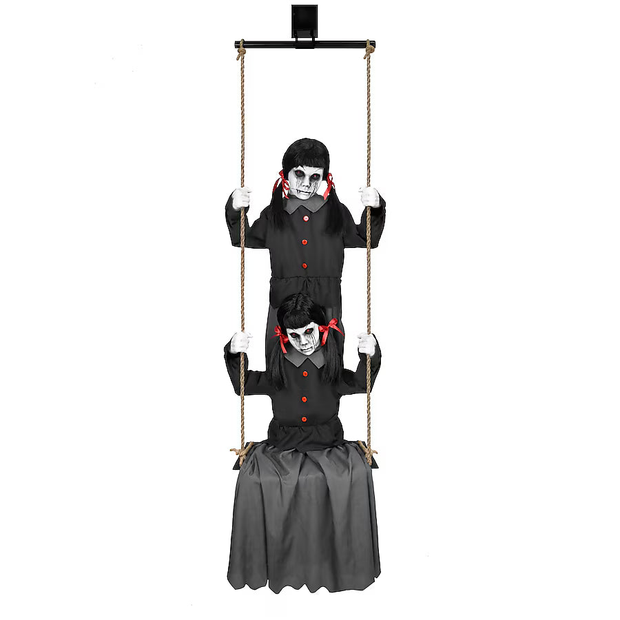 Haunted Living 6-Foot Swinging Ghoulish Twins Animatronic Halloween Decoration