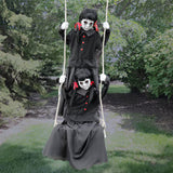 Haunted Living 6-Foot Swinging Ghoulish Twins Animatronic Halloween Decoration