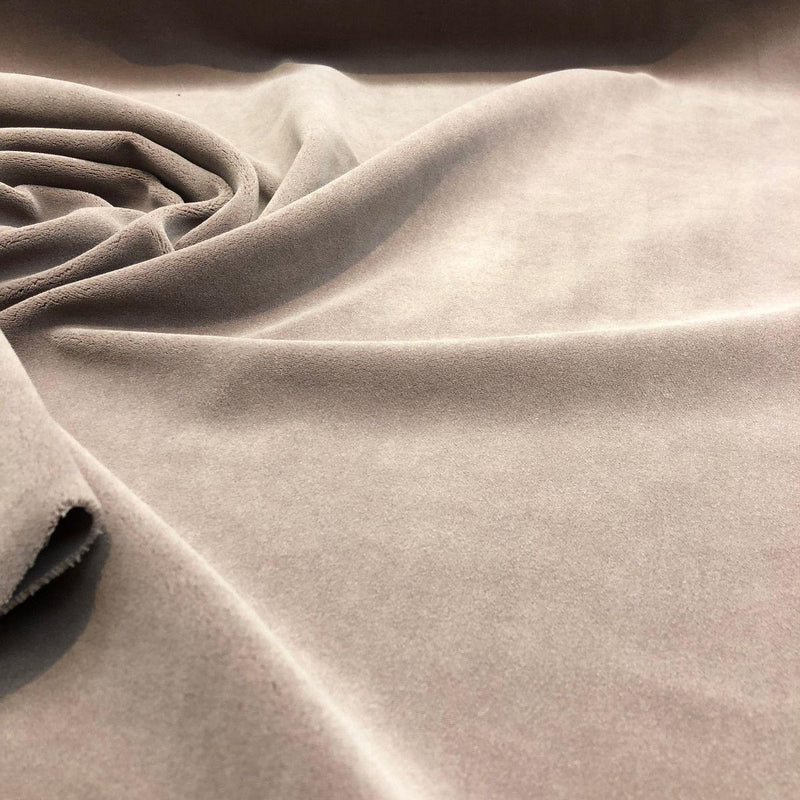 Crescent Polyester Velvet Fabric - Taupe, Woven And Dyed, 54" Width, 20 Oz Per Linear Yard (1 Yard)