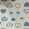 Polka Dot Heart Printed Poly Cotton Fabric - Polka Dot Heart Print, Pink, 59" Width (1 Yard)