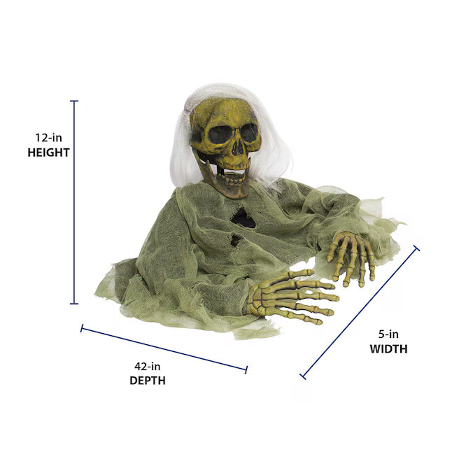 Haunted Living 13-in Freestanding Skeleton Figurine Halloween Decoration