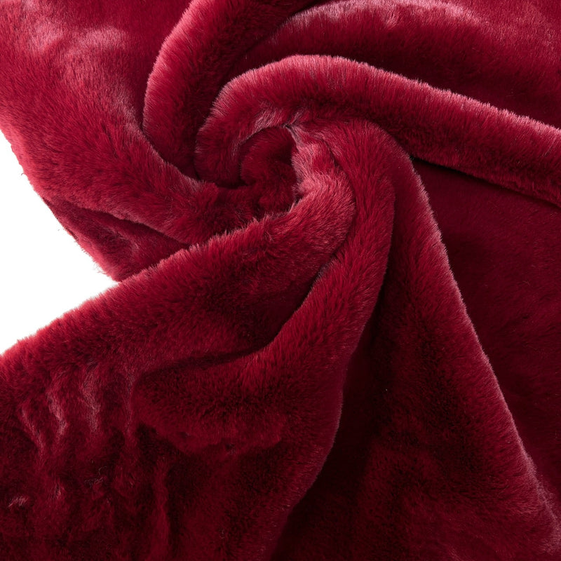 Red Faux Fur Pile Fabric