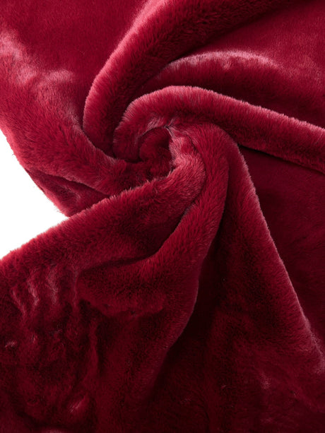 Red Faux Fur Pile Fabric