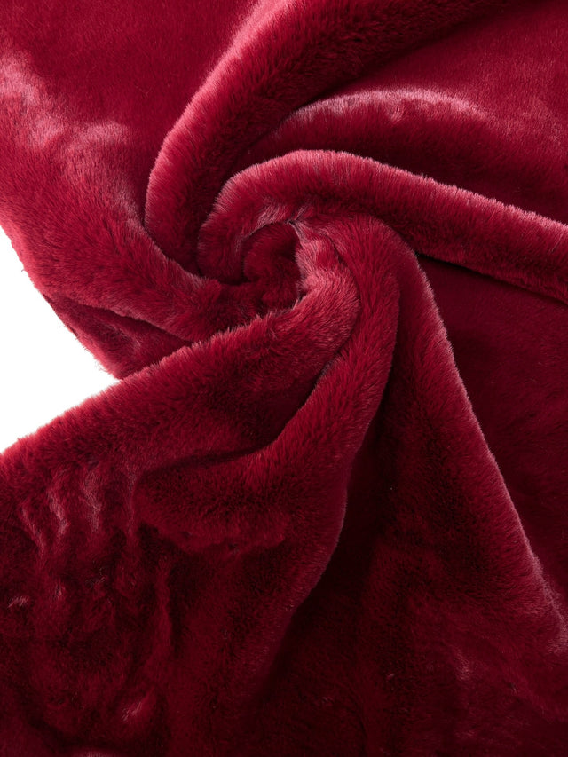 Red Faux Fur Pile Fabric