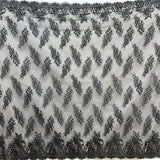 Embroidered Lace Fabric with Eyelash Scallop