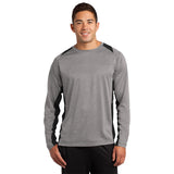 Sport-Tek® Long Sleeve Heather Colorblock Contender Tee