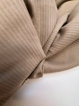 Cotton Ribbed Fabric Beige