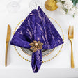 Velvet Dinner Napkins 20x20 Regency Purple
