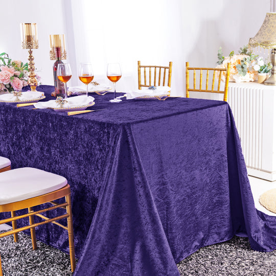 Ice Crushed Velvet Rectangular Tablecloth Seamless