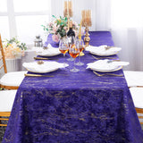 Rectangular Holland Velvet Tablecloth 90x132 Regency Purple