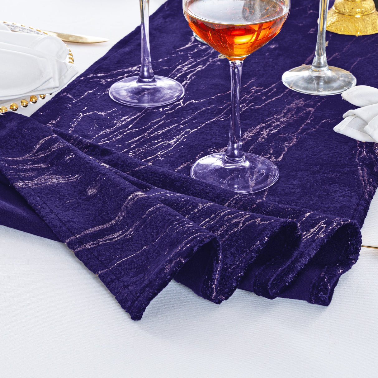Velvet Table Runner 13x108 Regency Purple