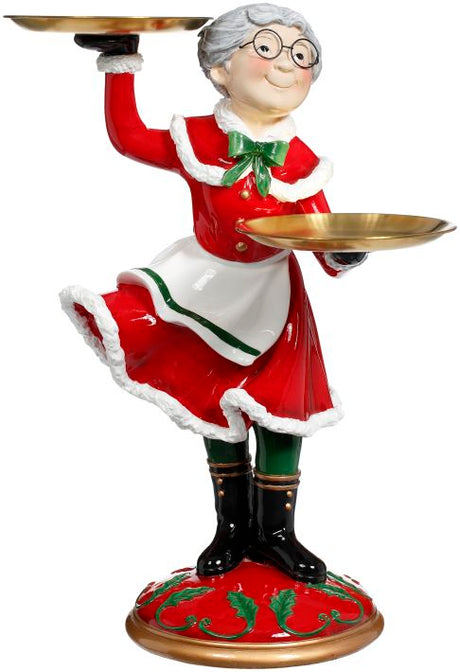 24" Joyful Mrs.Claus with Tray - Mark Roberts
