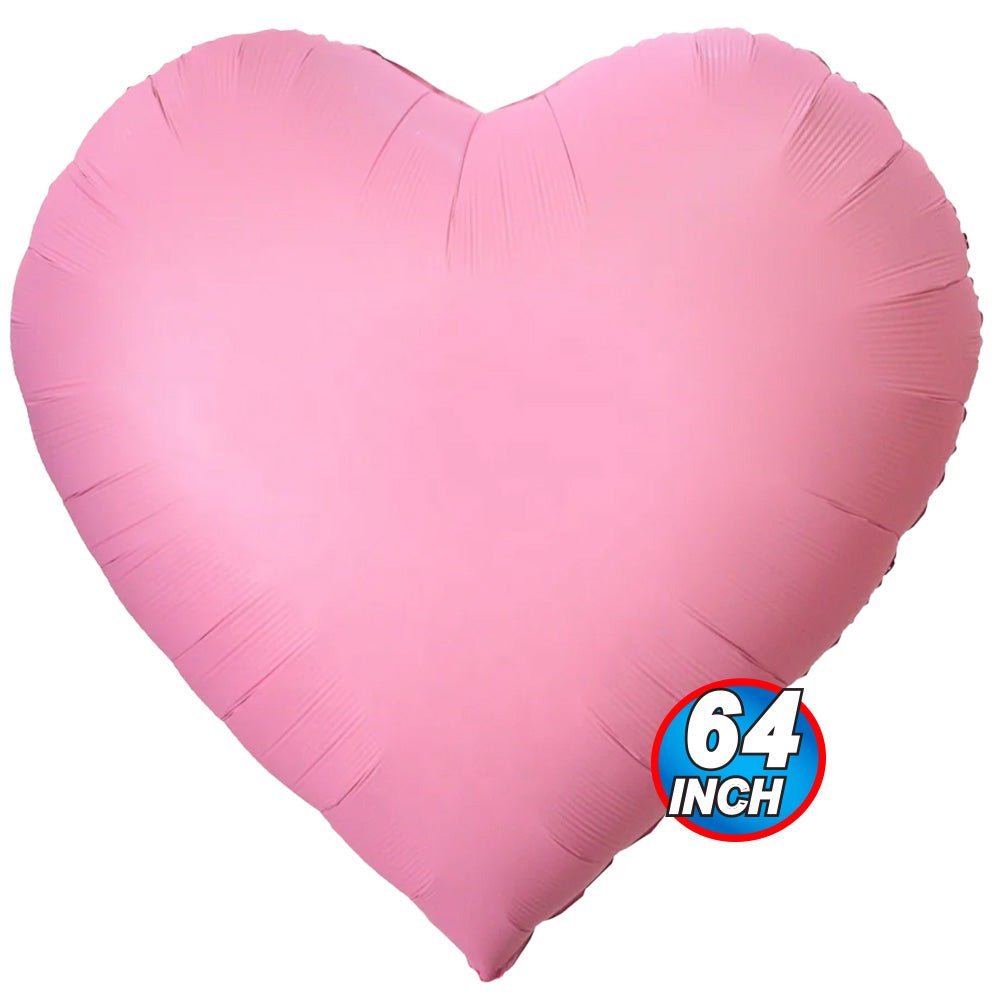 Giant Heart Foil Balloon Baby Pink