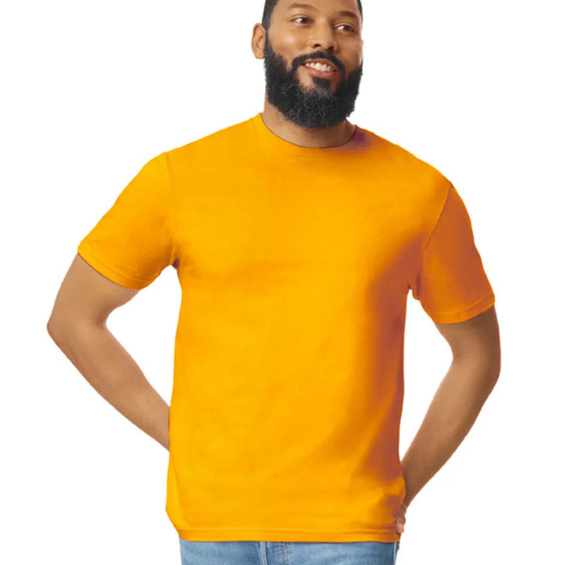 Gildan 64000 Softstyle Cotton Fabric - Gold, Modern Classic Fit, Short Sleeve (1 Piece)