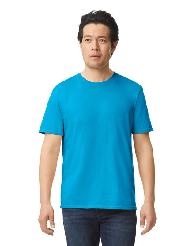 Gildan 64000 Softstyle Cotton Fabric - Sapphire, Modern Classic Fit, Short Sleeve (1 Piece)