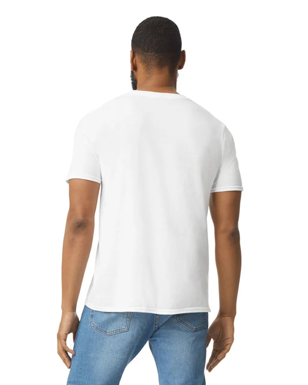 Gildan 64000 Softstyle Cotton Fabric - White, Modern Classic Fit, Short Sleeve T-Shirt (1 Piece)