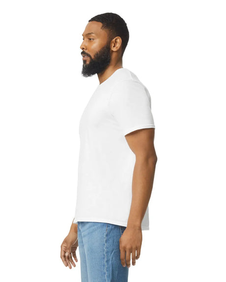 Gildan 64000 Softstyle Cotton Fabric - White, Modern Classic Fit, Short Sleeve T-Shirt (1 Piece)