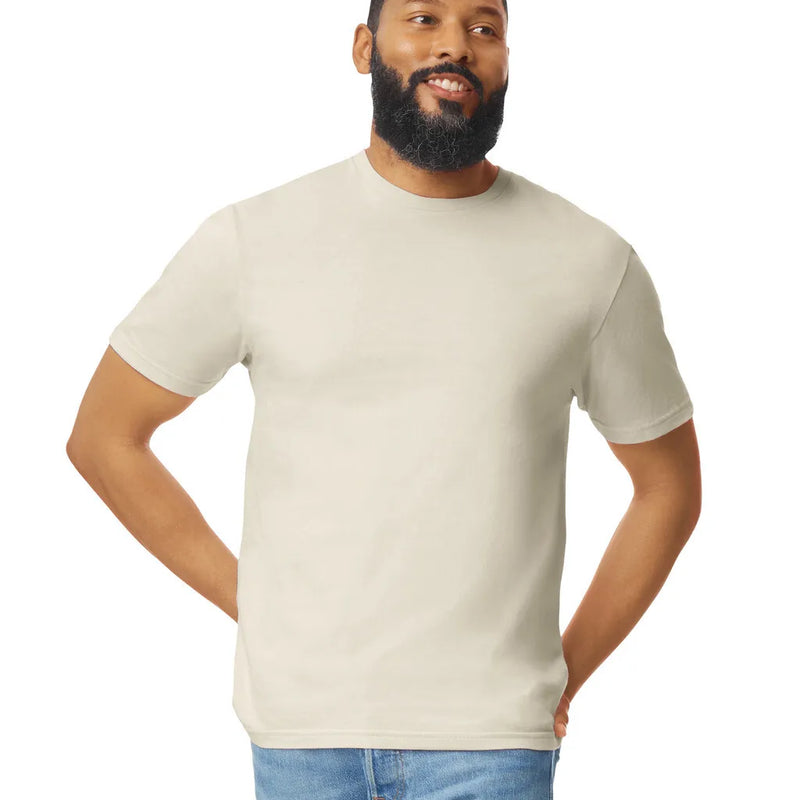 Gildan 64000 Softstyle Cotton Fabric - Natural, Modern Classic Fit, Short Sleeve, T-Shirt (1 Unit)