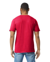Gildan 64000 Softstyle Cotton T-Shirt Fabric - Red, Modern Classic Fit, Soft Ring Spun, 5/8" Rib Collar (1 Piece)