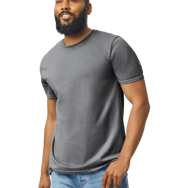 Gildan 64000 Softstyle Cotton Fabric - Charcoal, Modern Classic Fit, Short Sleeve (1 Unit)