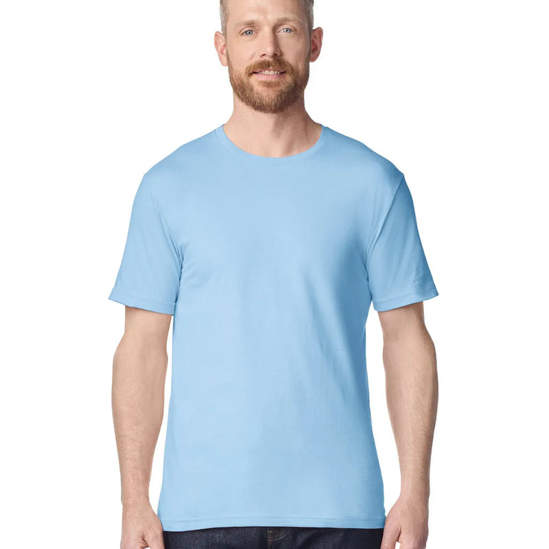 Gildan 64000 Softstyle Cotton Fabric - Light Blue, Modern Classic Fit, Short Sleeve (1 Shirt)