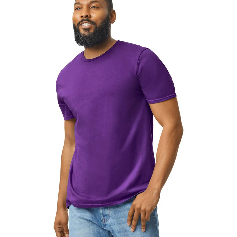Gildan 64000 Softstyle Cotton Fabric - Purple, Modern Classic Fit, Short Sleeve T-Shirt (1 Piece)