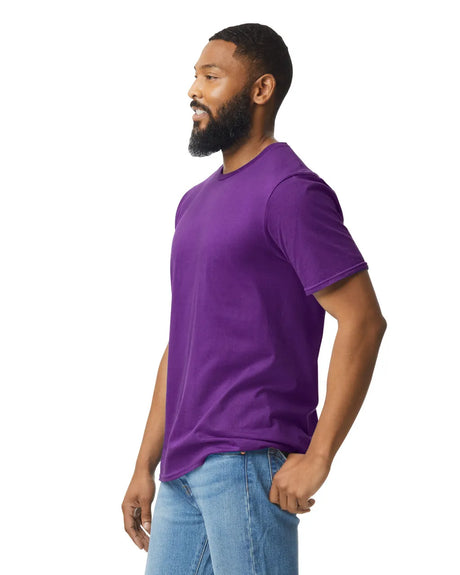 Gildan 64000 Softstyle Cotton Fabric - Purple, Modern Classic Fit, Short Sleeve T-Shirt (1 Piece)