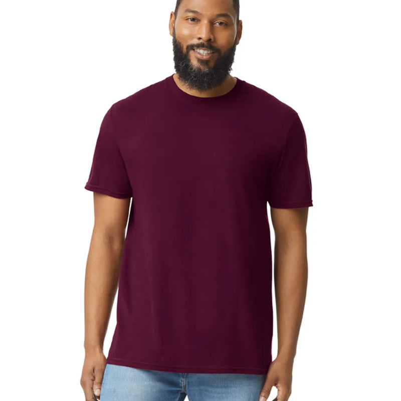 Gildan 64000 Softstyle Cotton Fabric - Maroon, Modern Classic Fit, Short Sleeve (1 Piece)
