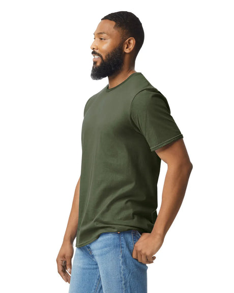 Gildan 64000 Softstyle Cotton Fabric - Military Green, Short Sleeve, Modern Classic Fit (1 Piece)
