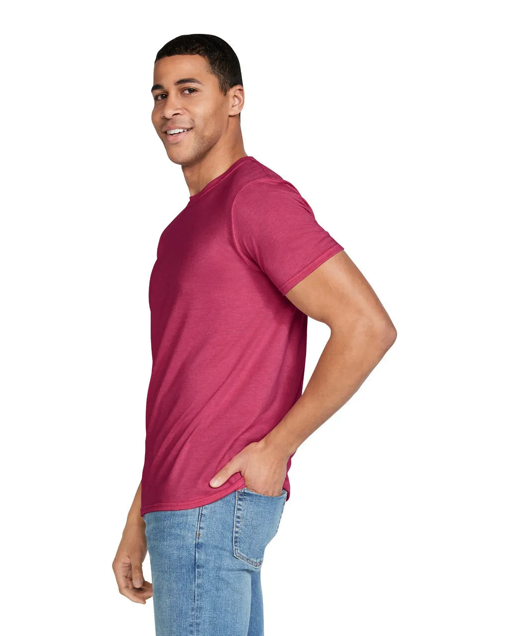 Gildan 64000 Softstyle Cotton Fabric - Heather Cardinal, Short Sleeve T-Shirt (1 Unit)
