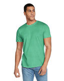 Gildan 64000 Softstyle Cotton Fabric - Heather Irish Green, Short Sleeve T-Shirt, Modern Classic Fit (1 Unit)