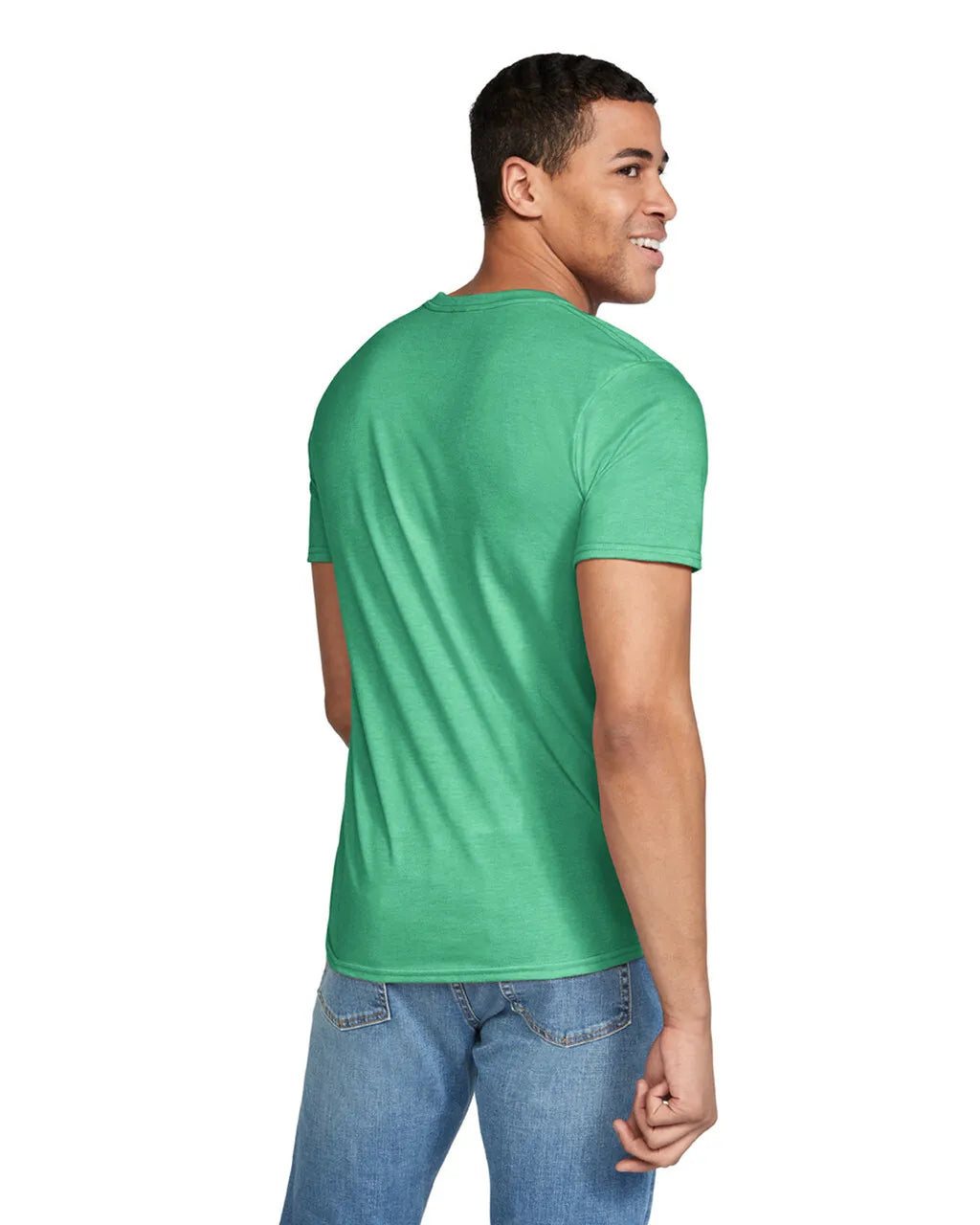 Gildan 64000 Softstyle Cotton Fabric - Heather Irish Green, Short Sleeve T-Shirt, Modern Classic Fit (1 Unit)