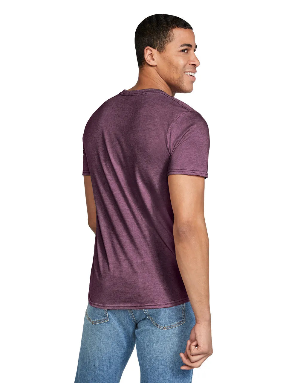 Gildan 64000 Softstyle Cotton Fabric - Heather Maroon, Short Sleeve T-Shirt, Modern Classic Fit (1 Unit)