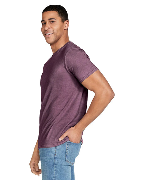 Gildan 64000 Softstyle Cotton Fabric - Heather Maroon, Short Sleeve T-Shirt, Modern Classic Fit (1 Unit)
