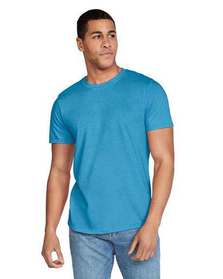 Gildan 64000 Softstyle Cotton Fabric - Heather Sapphire, Modern Classic Fit, Short Sleeve (1 Piece)