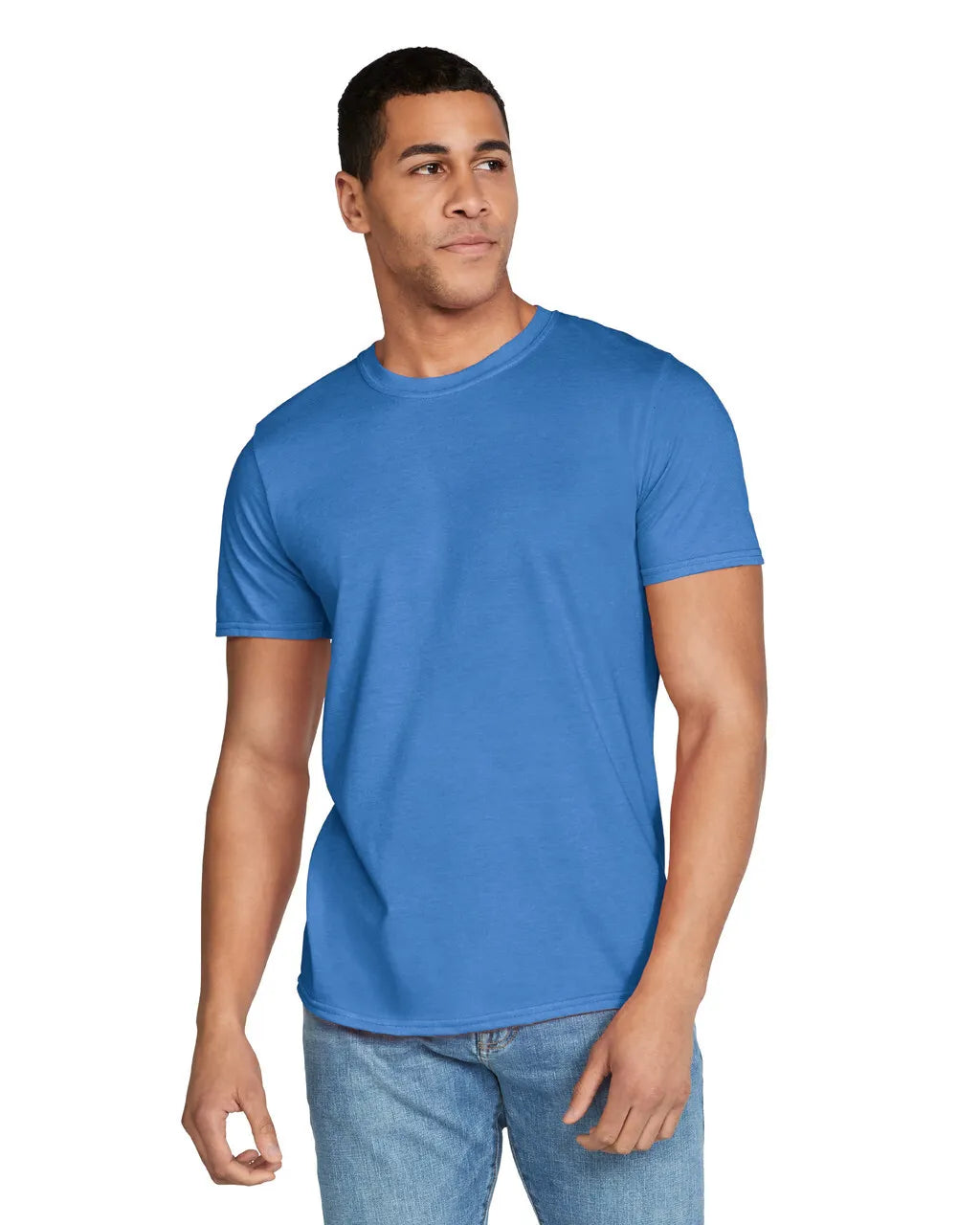 Gildan 64000 Softstyle Cotton T-Shirt Fabric - Heather Royal, Modern Classic Fit, Short Sleeve (1 Piece)