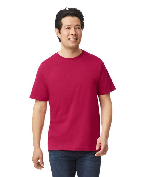 Gildan 64000 Softstyle Cotton Fabric - Antique Cherry Red, Modern Classic Fit, 5/8" Rib Collar (1 Piece)