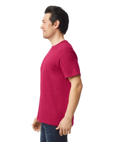 Gildan 64000 Softstyle Cotton Fabric - Antique Cherry Red, Modern Classic Fit, 5/8" Rib Collar (1 Piece)