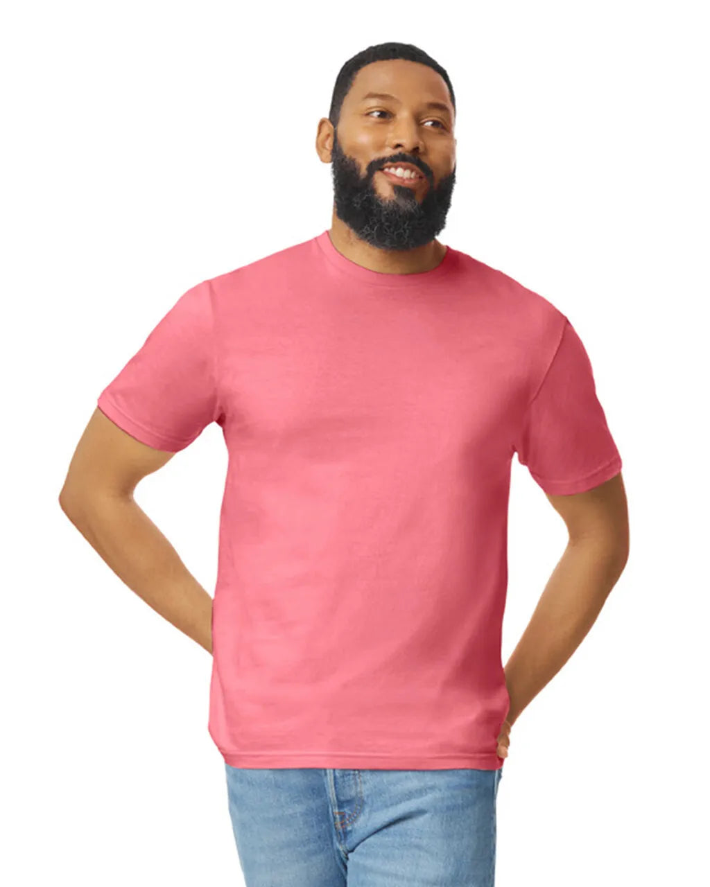Gildan 64000 Softstyle Cotton Fabric - Coral Silk, Modern Classic Fit, Short Sleeve (1 Unit)