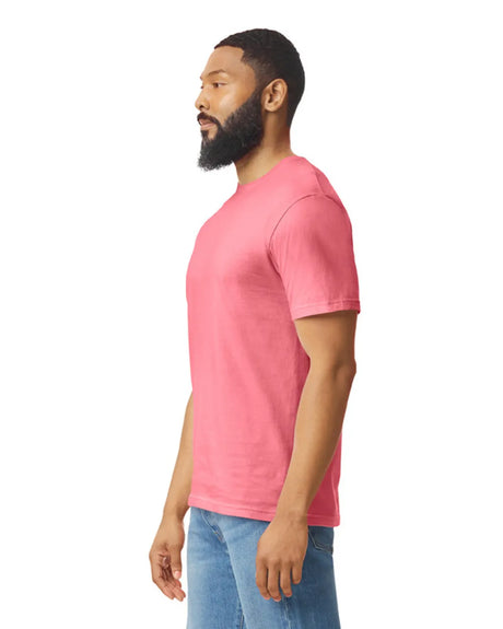 Gildan 64000 Softstyle Cotton Fabric - Coral Silk, Modern Classic Fit, Short Sleeve (1 Unit)