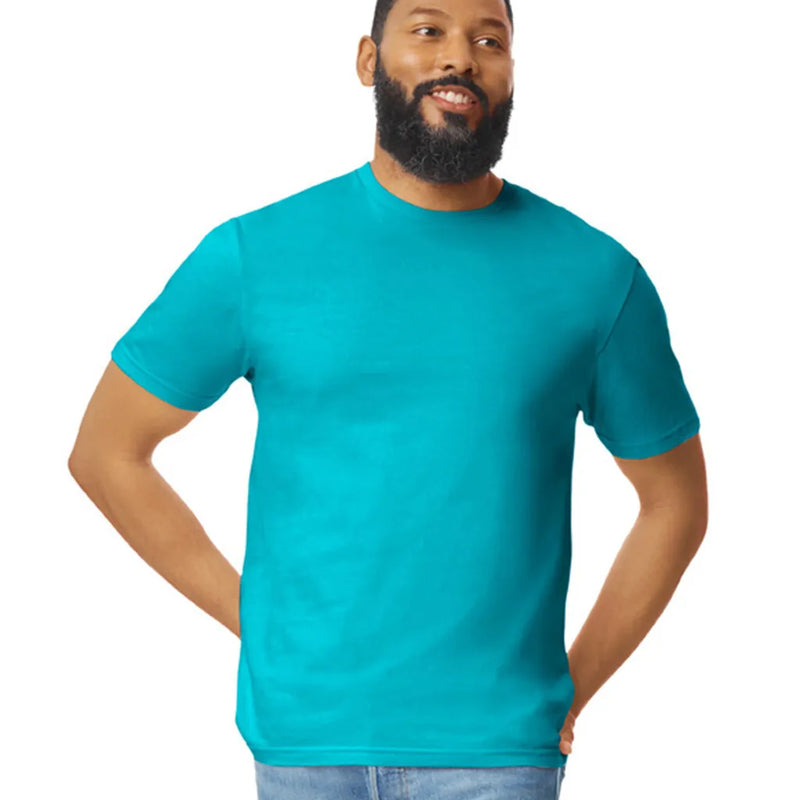 Gildan 64000 Softstyle Cotton Fabric - Tropical Blue, Modern Classic Fit, Short Sleeve (1 Piece)