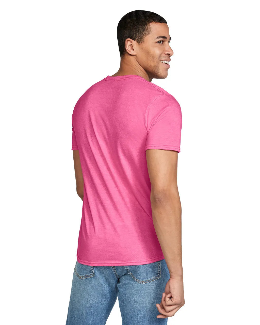 Gildan 64000 Softstyle Cotton Fabric - Heather Heliconia, Modern Classic Fit, Short Sleeve (1 Piece)