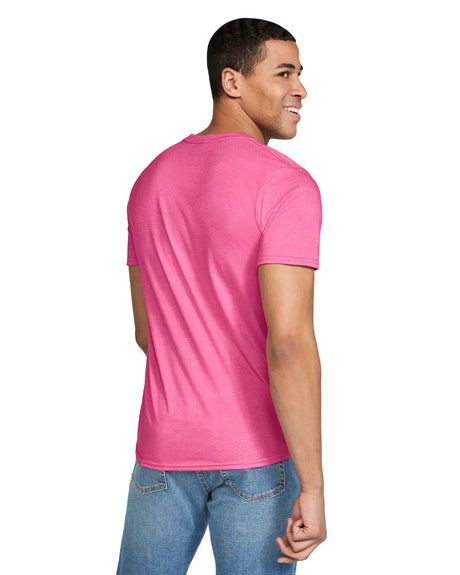 Gildan 64000 Softstyle Cotton Fabric - Heather Heliconia, Modern Classic Fit, Short Sleeve (1 Piece)