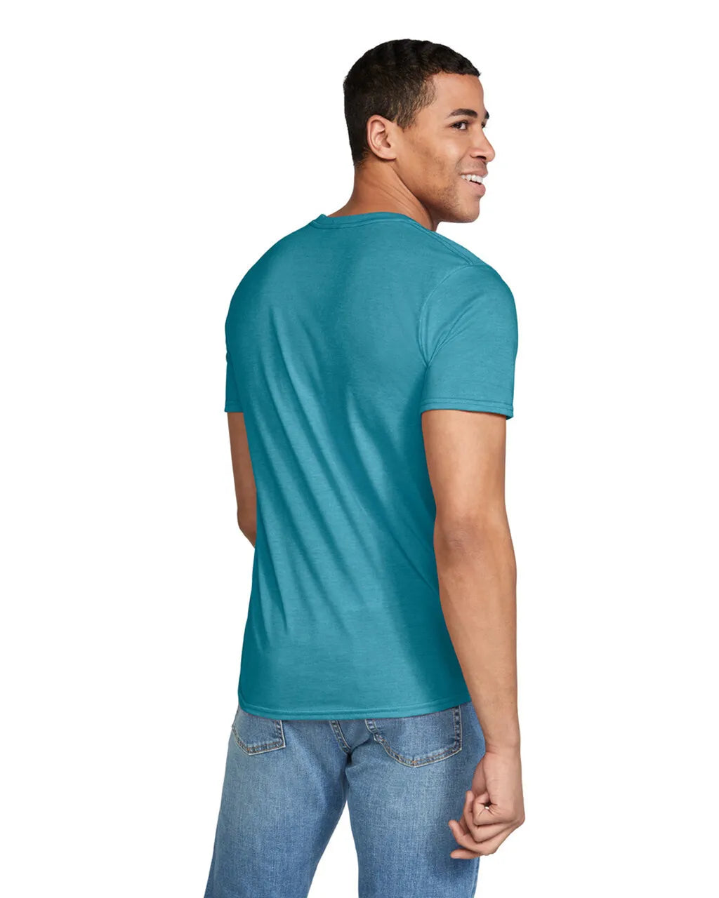 Gildan 64000 Softstyle Cotton Fabric - Heather Galapagos Blue, Short Sleeve, Modern Classic Fit (1 Piece)