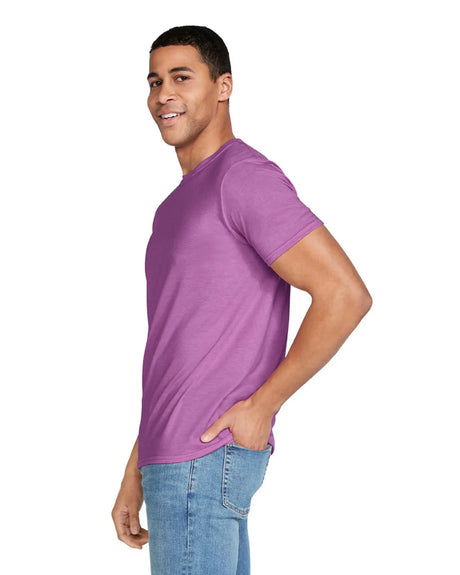 Gildan 64000 Softstyle Cotton T-Shirt Fabric - Heather Radiant Orchid, Modern Classic Fit, Short Sleeve (1 Piece)