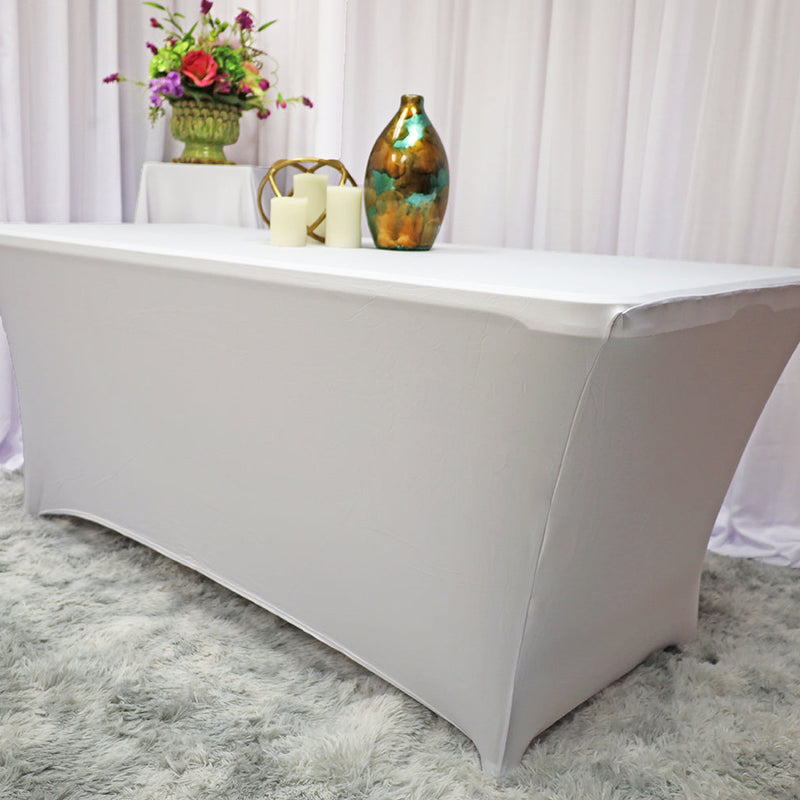 Rectangular Spandex Table Cover 4 Ft 48x30 White